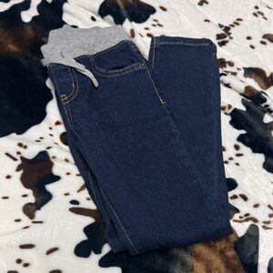 Cat & Jack Kids' Blue Jeans with Gray Waistband